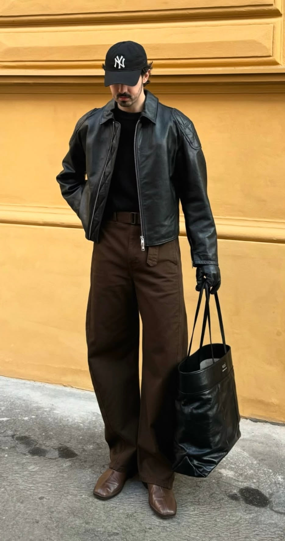 RENZO COSTA LEATHER BLACK JACKET (M/L)