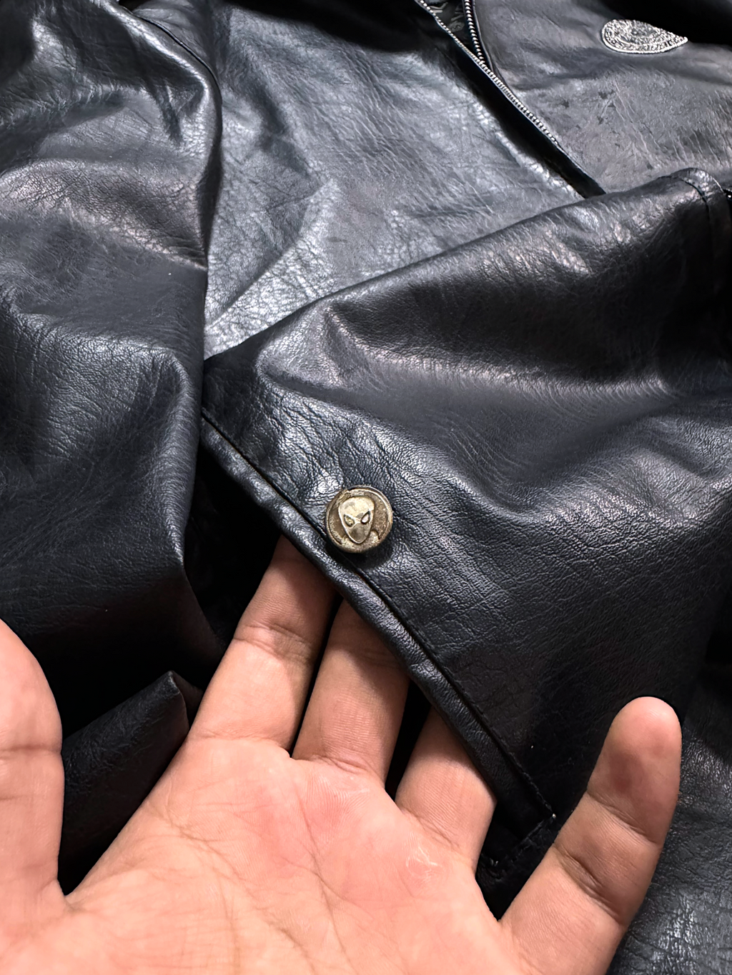 VIATOR BLACK TYPE LEATHER JACKET(L)