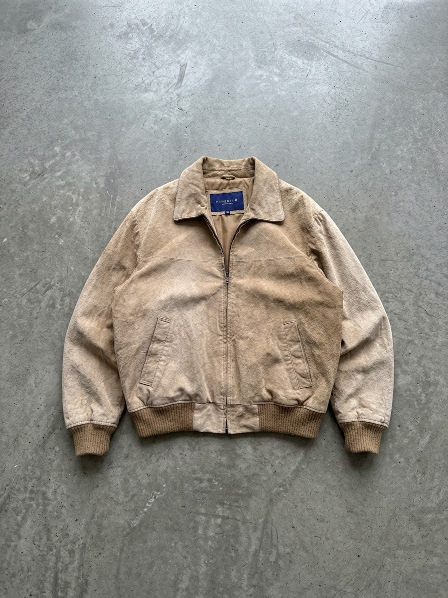 HARRINGTON LEATHER BEIGE JACKET (M/L)