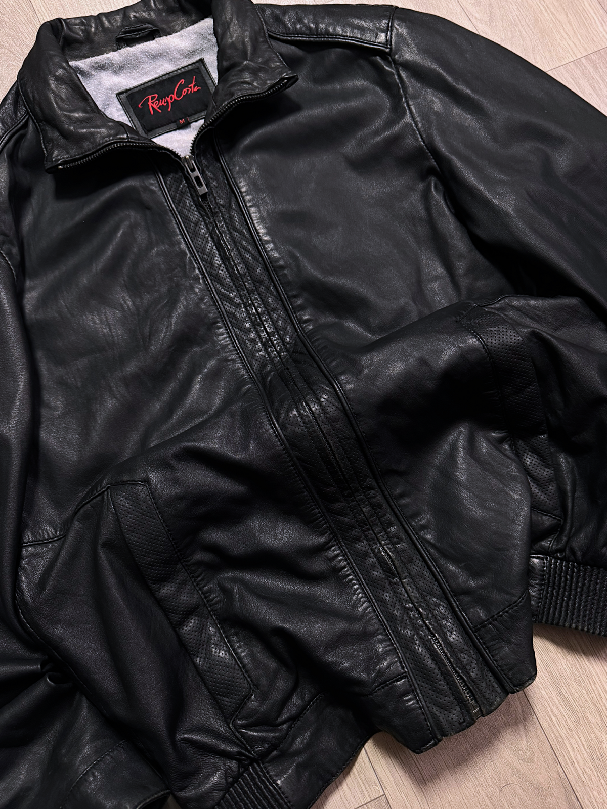 RENZO COSTA LEATHER BLACK JACKET (M/L)