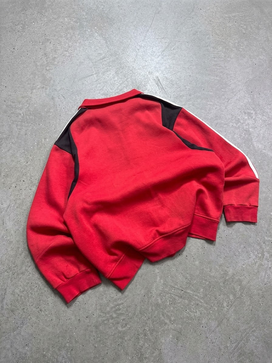 ADIDAS CLASSIC RED TRACK JACKET(L)