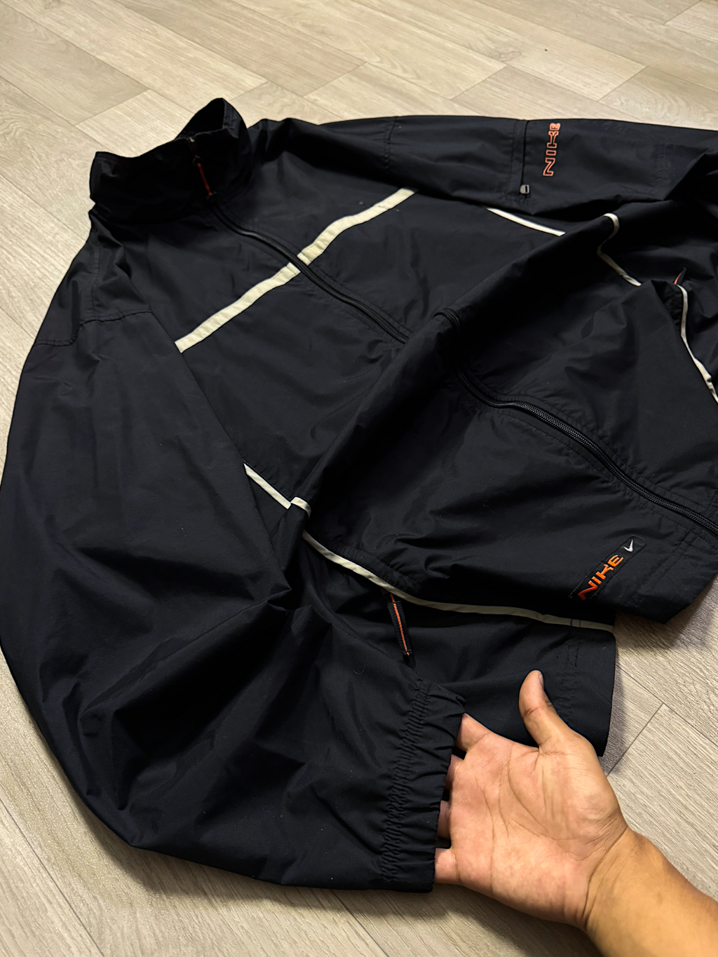 NIKE DARK BLACK TRACK JACKET(XL/XXL)