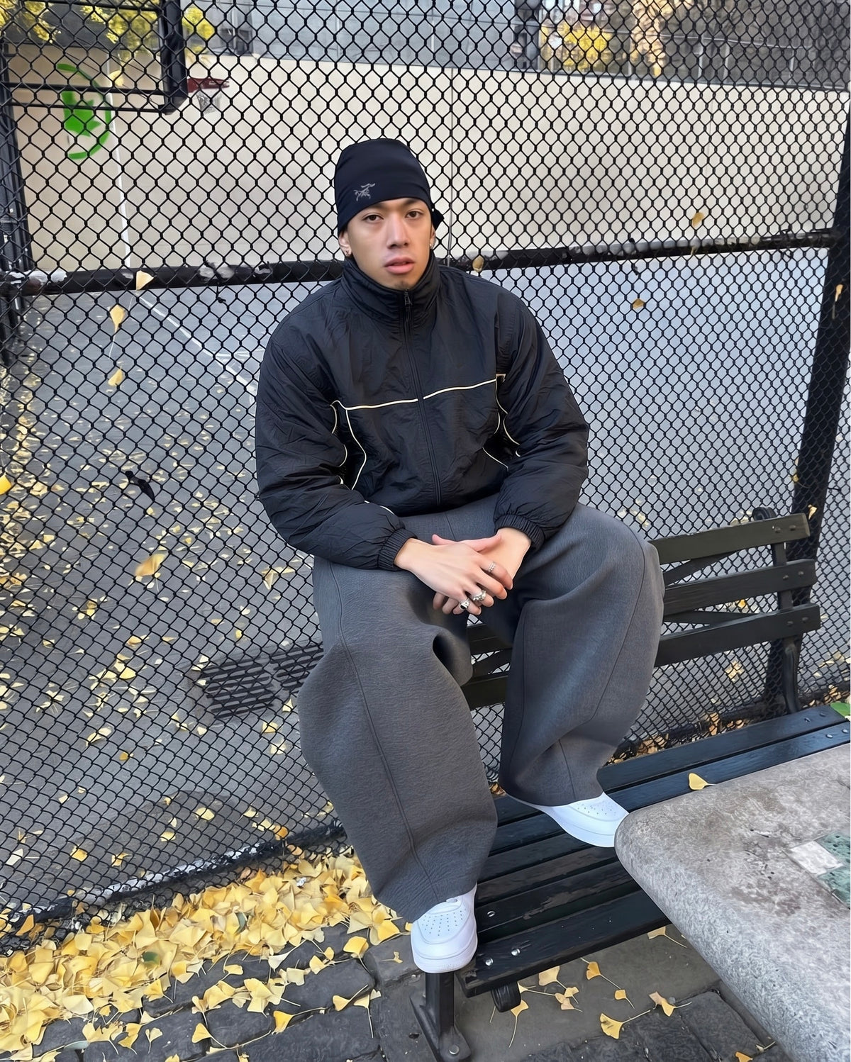 NIKE DARK BLACK TRACK JACKET(XL/XXL)
