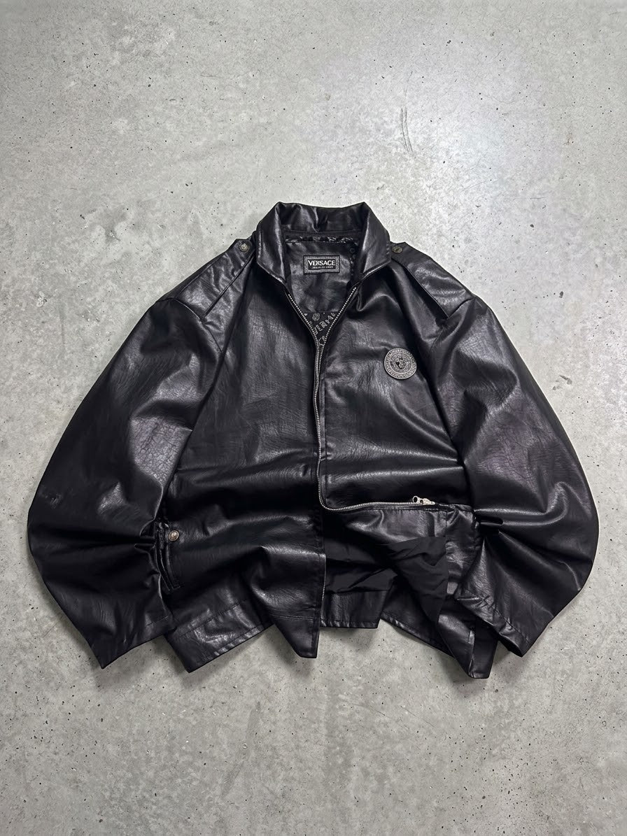 VIATOR BLACK TYPE LEATHER JACKET(L)