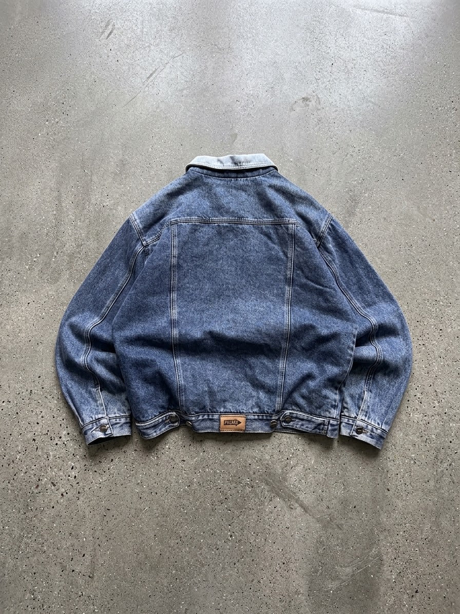 VINTAGE DENIM POLAR JACKET (M/L)