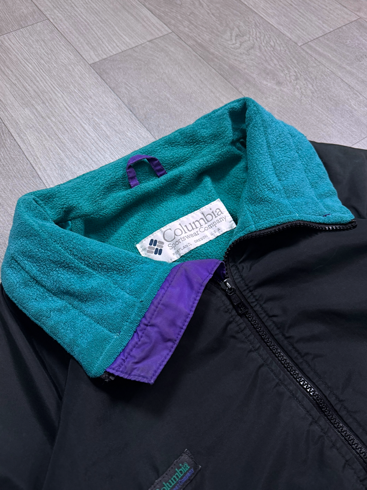 COLUMBIA DARK VTG POLAR JACKET(M/L)