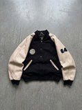 VARSITY VINTAGE LEATHER JACKET (S/M)