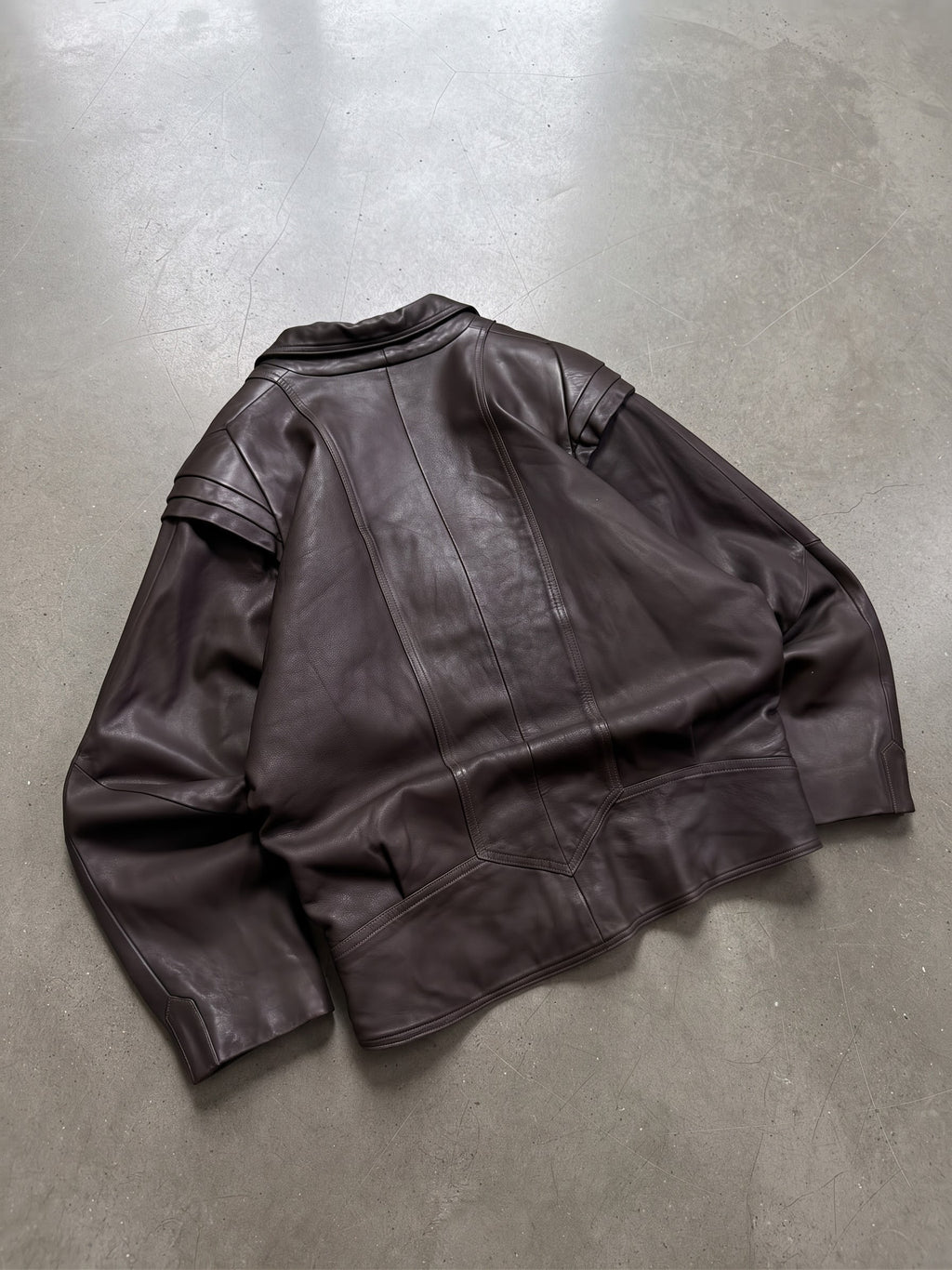 RENZO COSTA LEATHER VINTAGE LUXURY CARDIGGAN  (M)