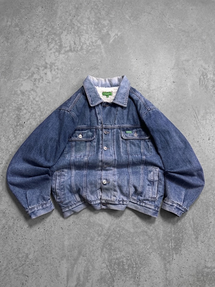 VINTAGE DENIM POLAR JACKET (M/L)