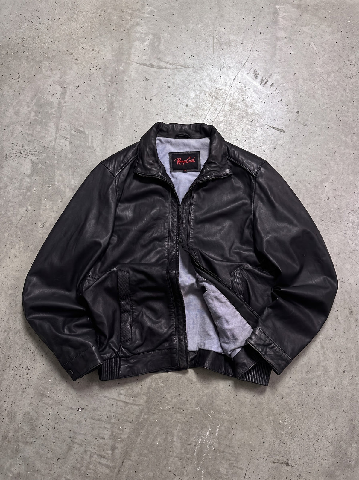 RENZO COSTA LEATHER BLACK JACKET (M/L)