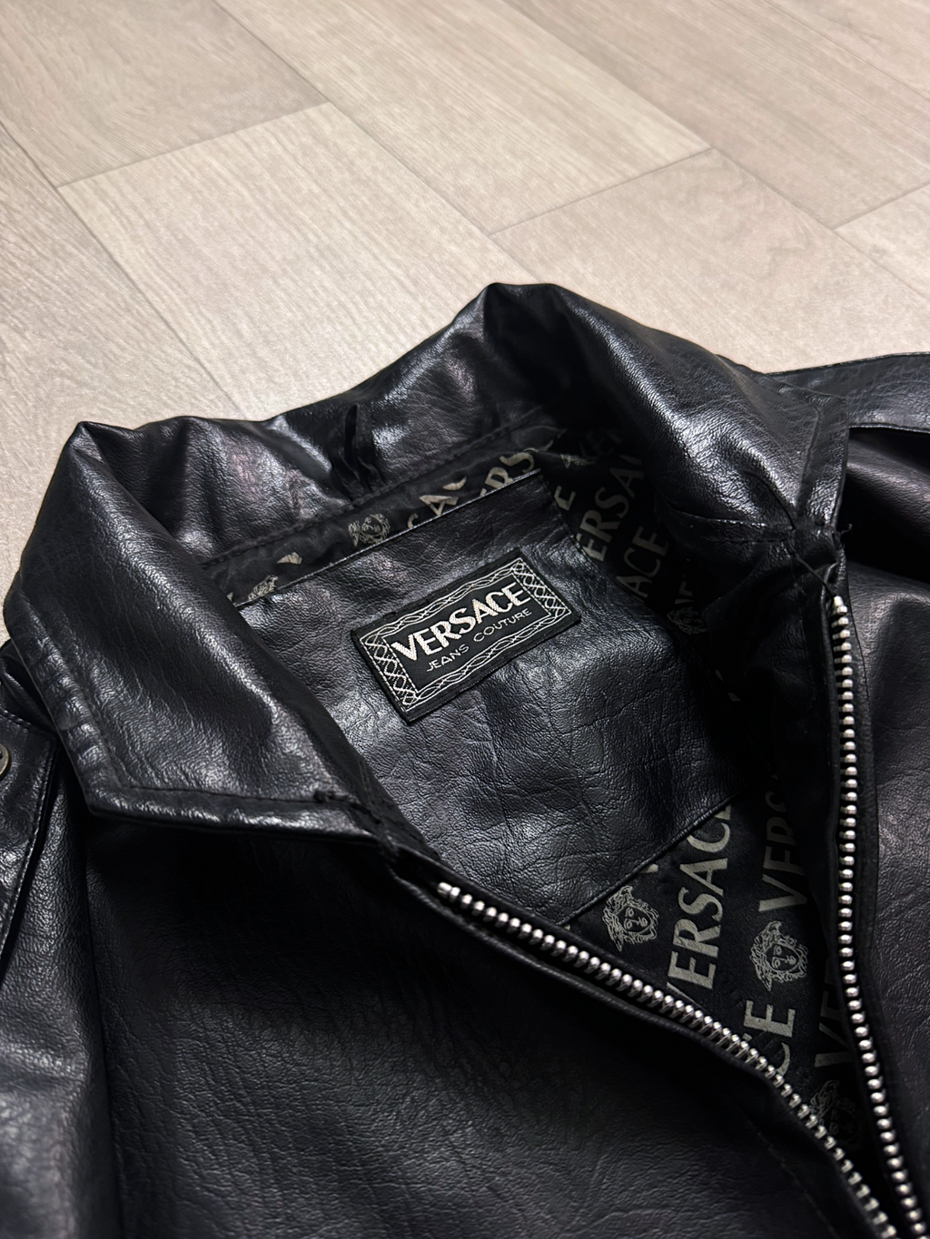 VIATOR BLACK TYPE LEATHER JACKET(L)