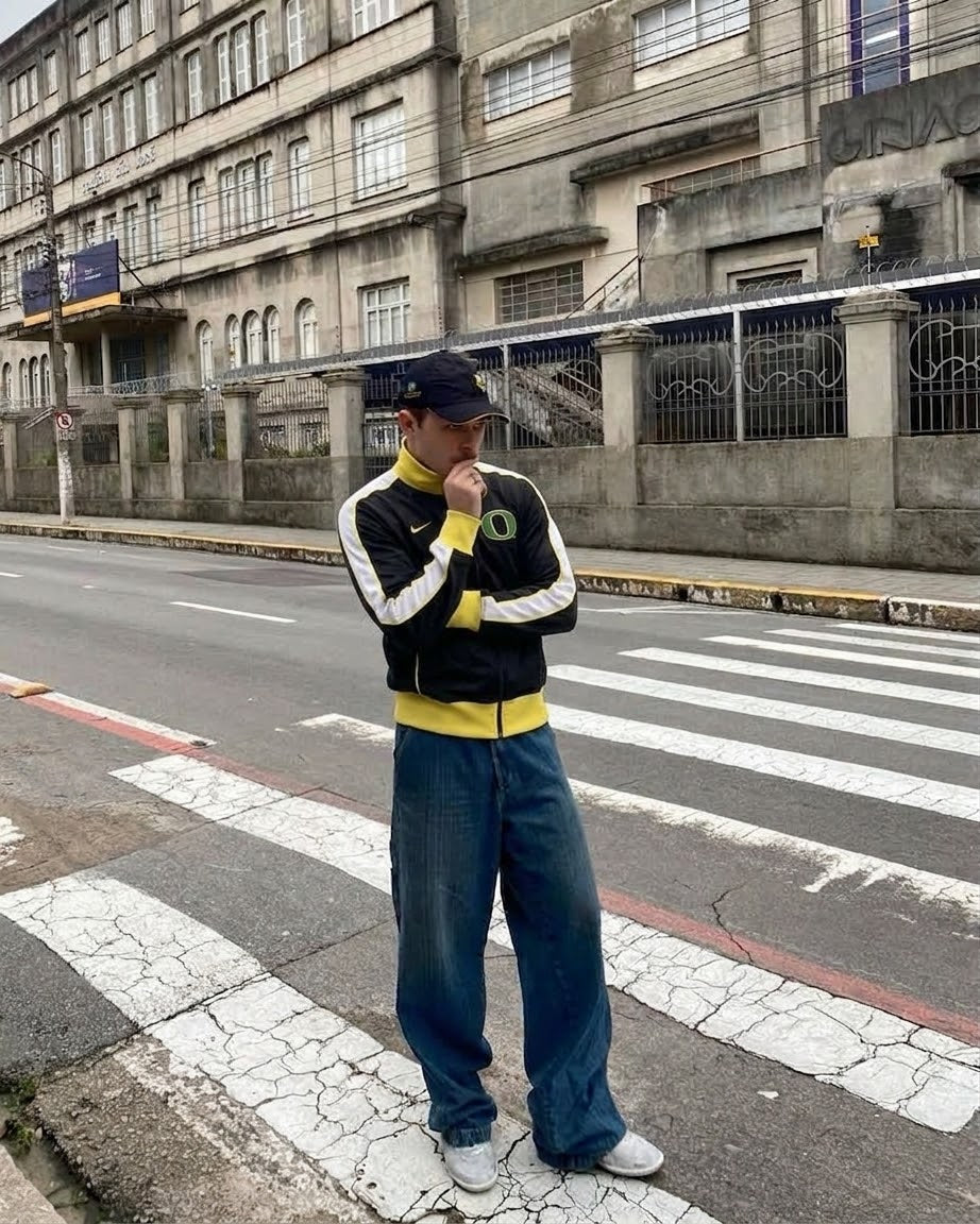 NIKE YELLOW BLACK TRACK JACKET (S)