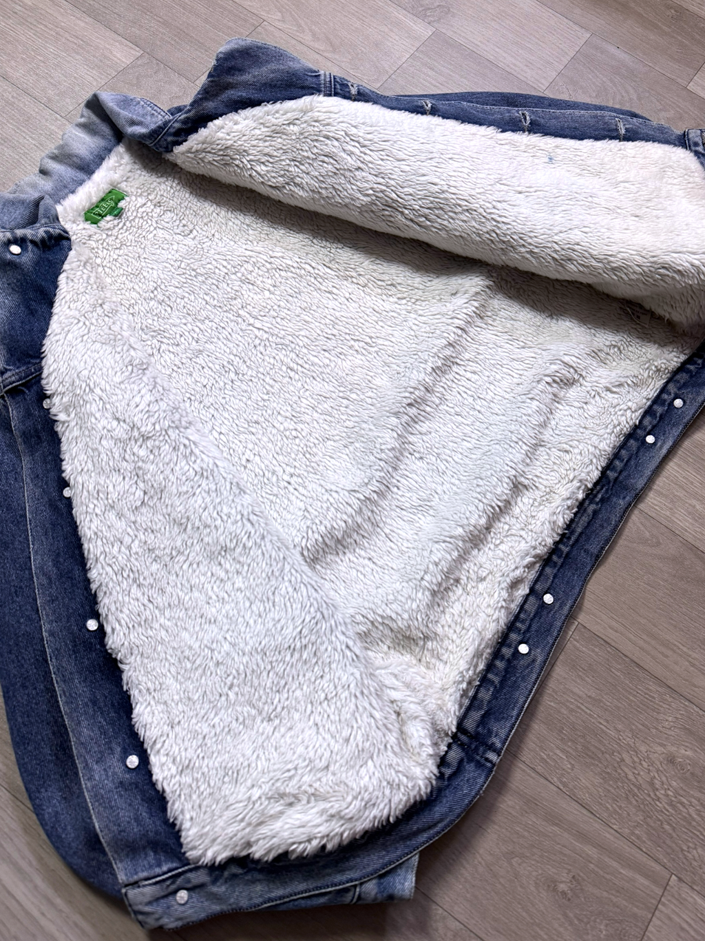 VINTAGE DENIM POLAR JACKET (M/L)