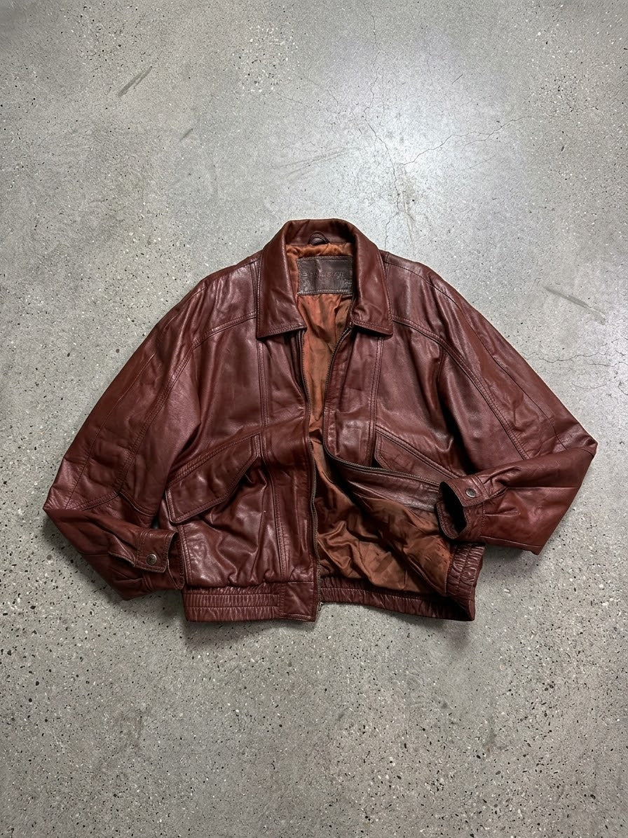 VIATOR LUXURY LEATHER JACKET (M)