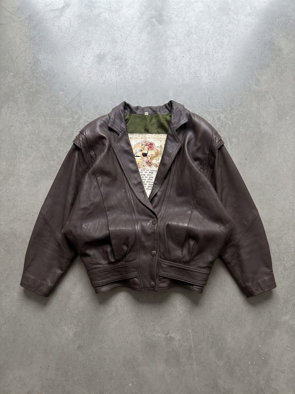 RENZO COSTA LEATHER VINTAGE LUXURY CARDIGGAN  (M)