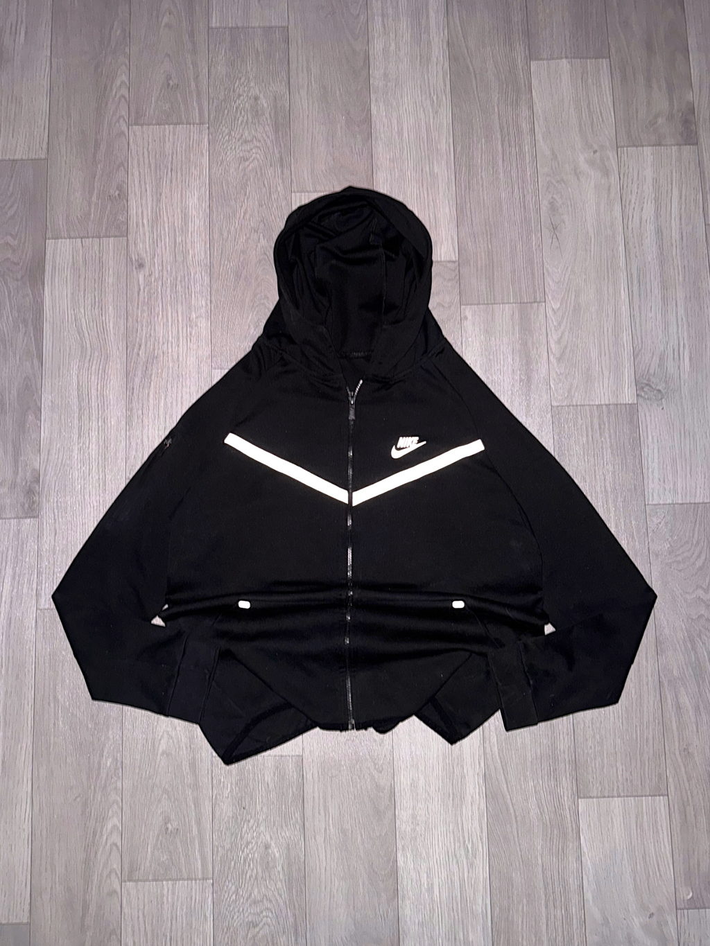 NIKE BLACK FULL ZIP REFLECTIVA (M)