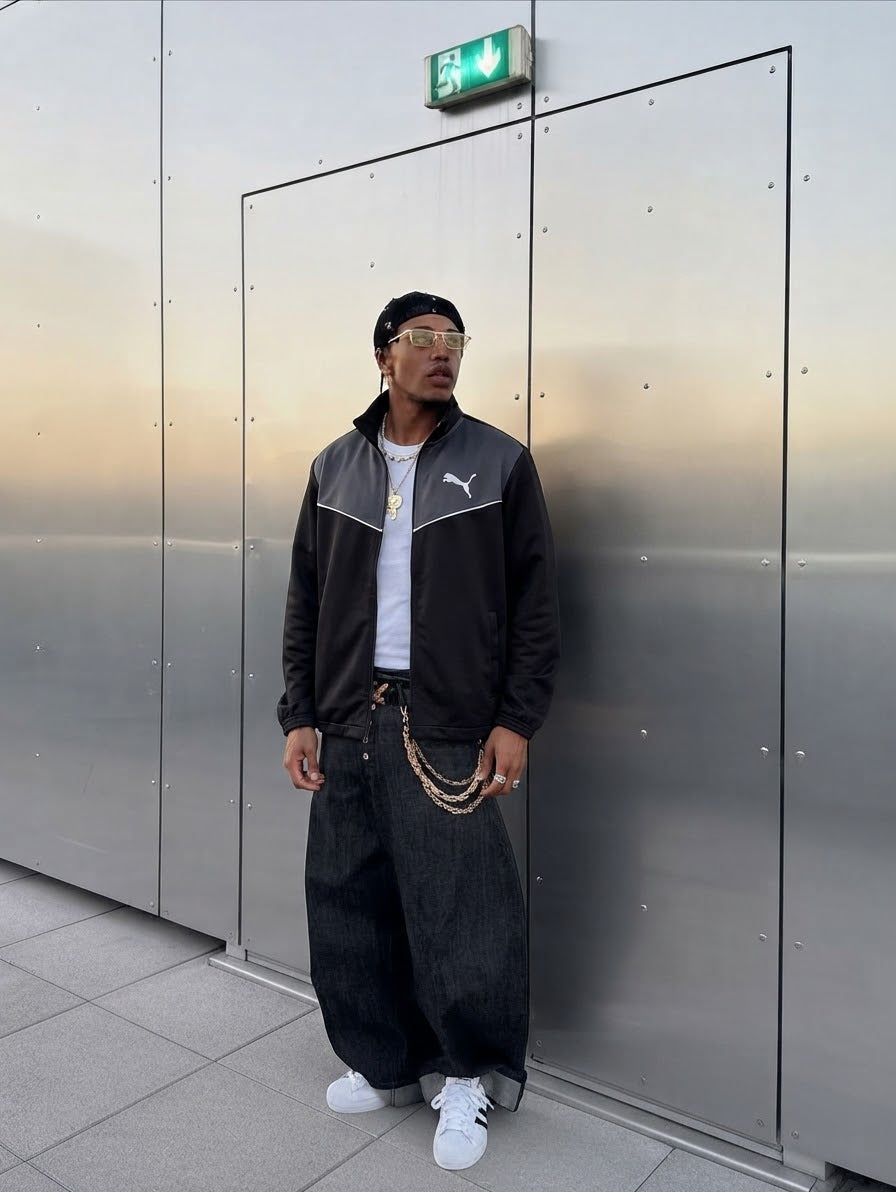 PUMA GRAY TRACK JACKET (L)