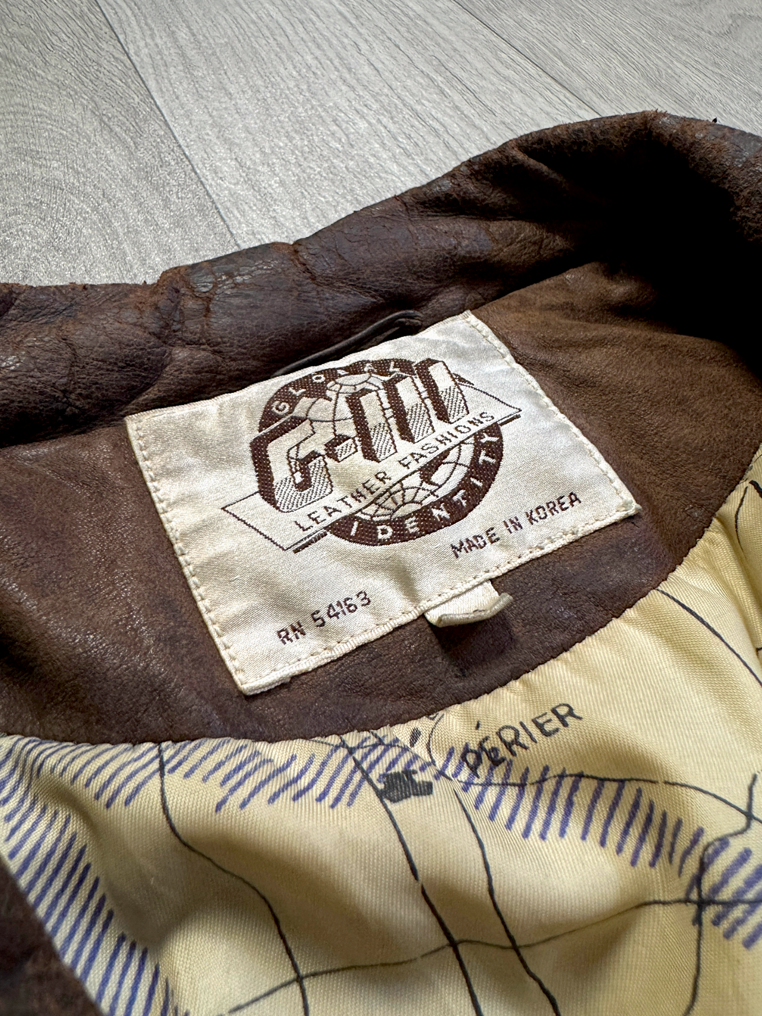 VIATOR G-III BOMBER BROWN LEATHER JACKET