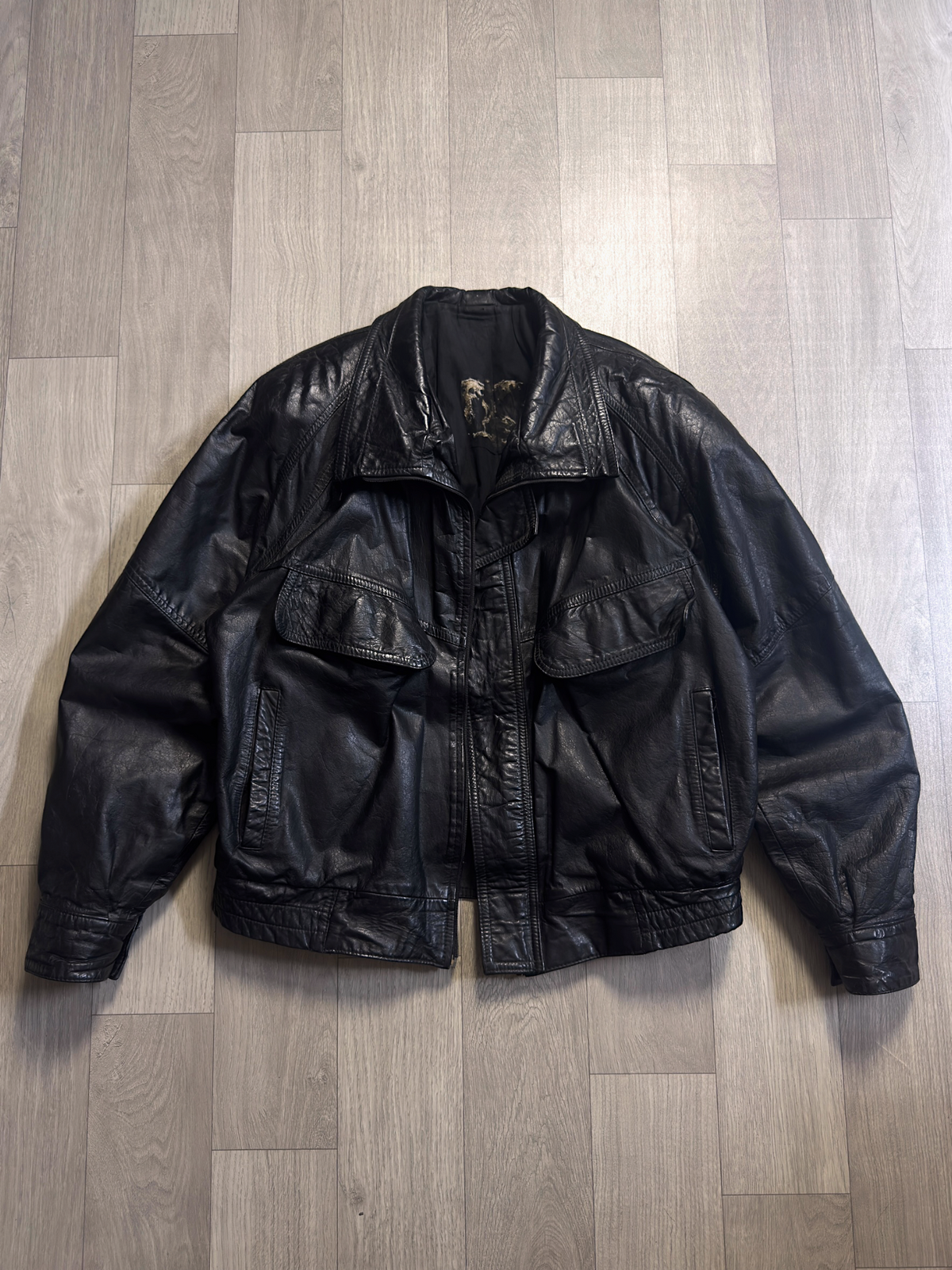VIATOR VTG BLACK LEATHER JACKET