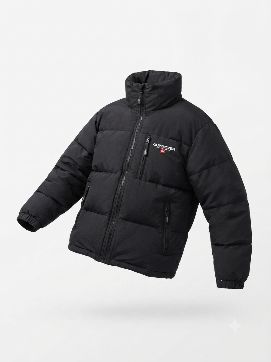QUIKSILVER PUFFER DE PLUMAS DARK JACKET - CAPUCHA ENRROLLABLE