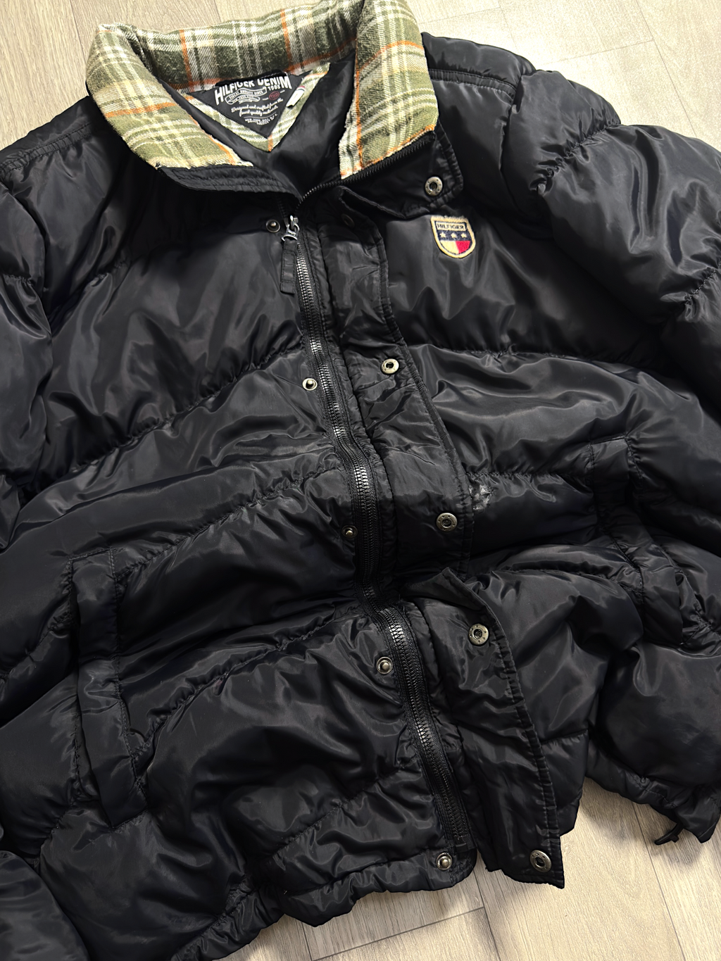 TOMMY HILFIGER LUXURY VTG BLACK PUFFER JACKET