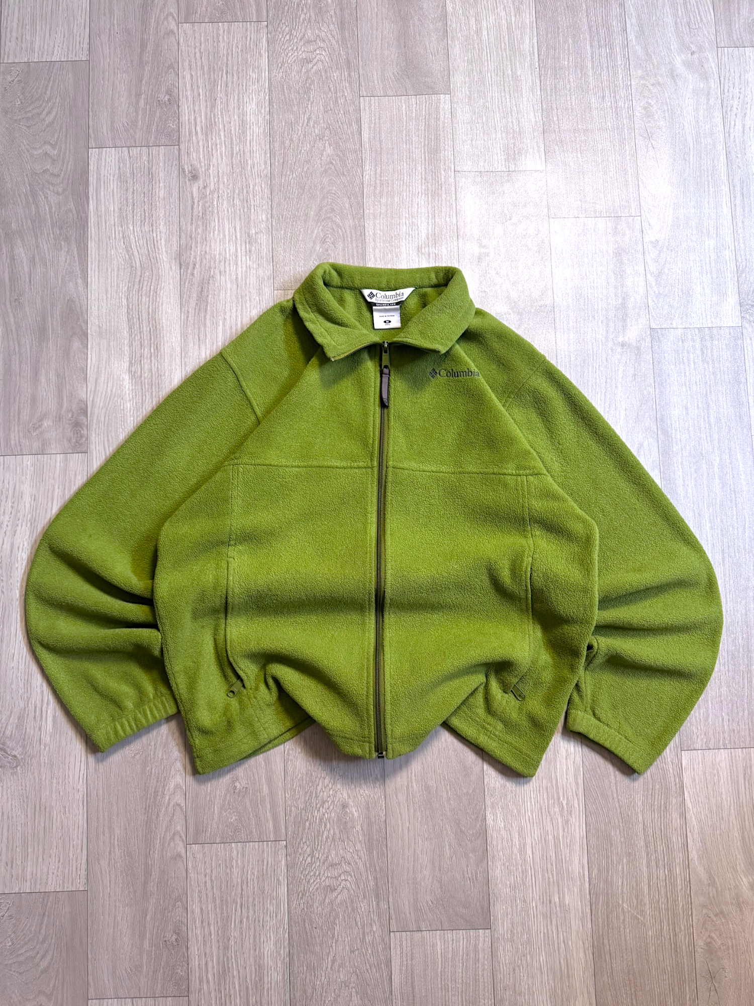 COLUMBIA GREEN FLEECE JACKET