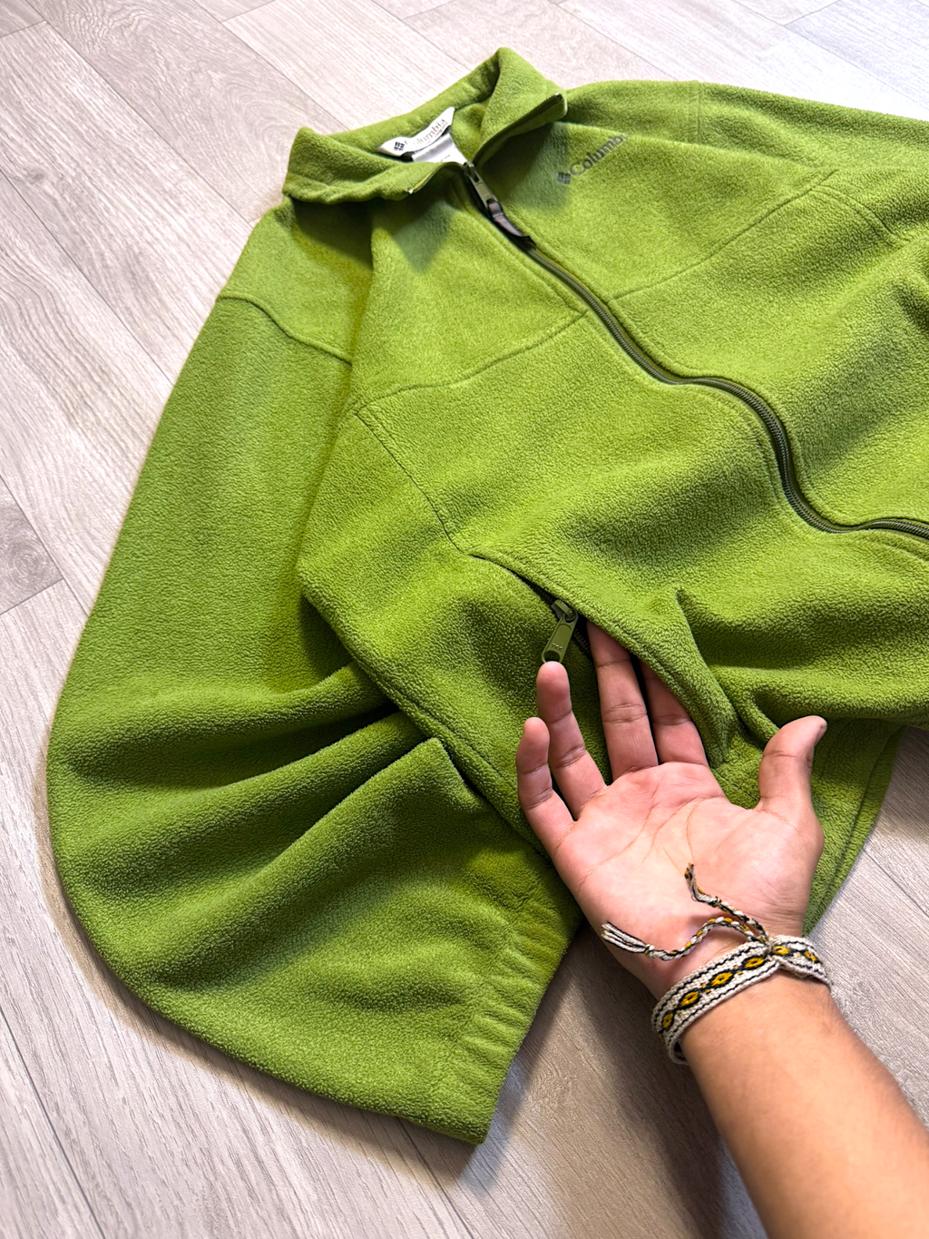 COLUMBIA GREEN FLEECE JACKET