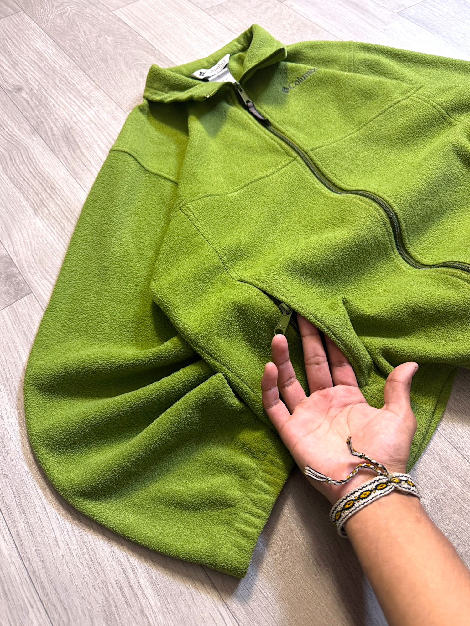 COLUMBIA GREEN FLEECE JACKET