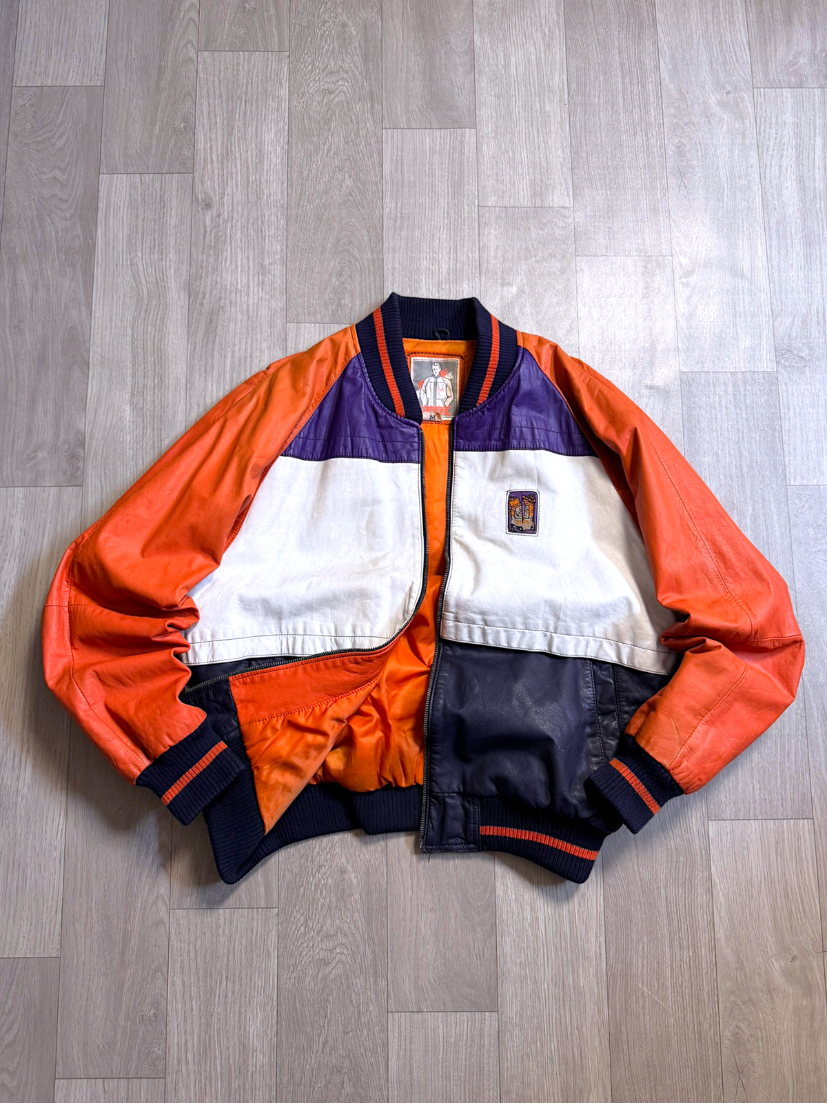 JEKEL LEATHER VARSITY ASIATIC JACKET