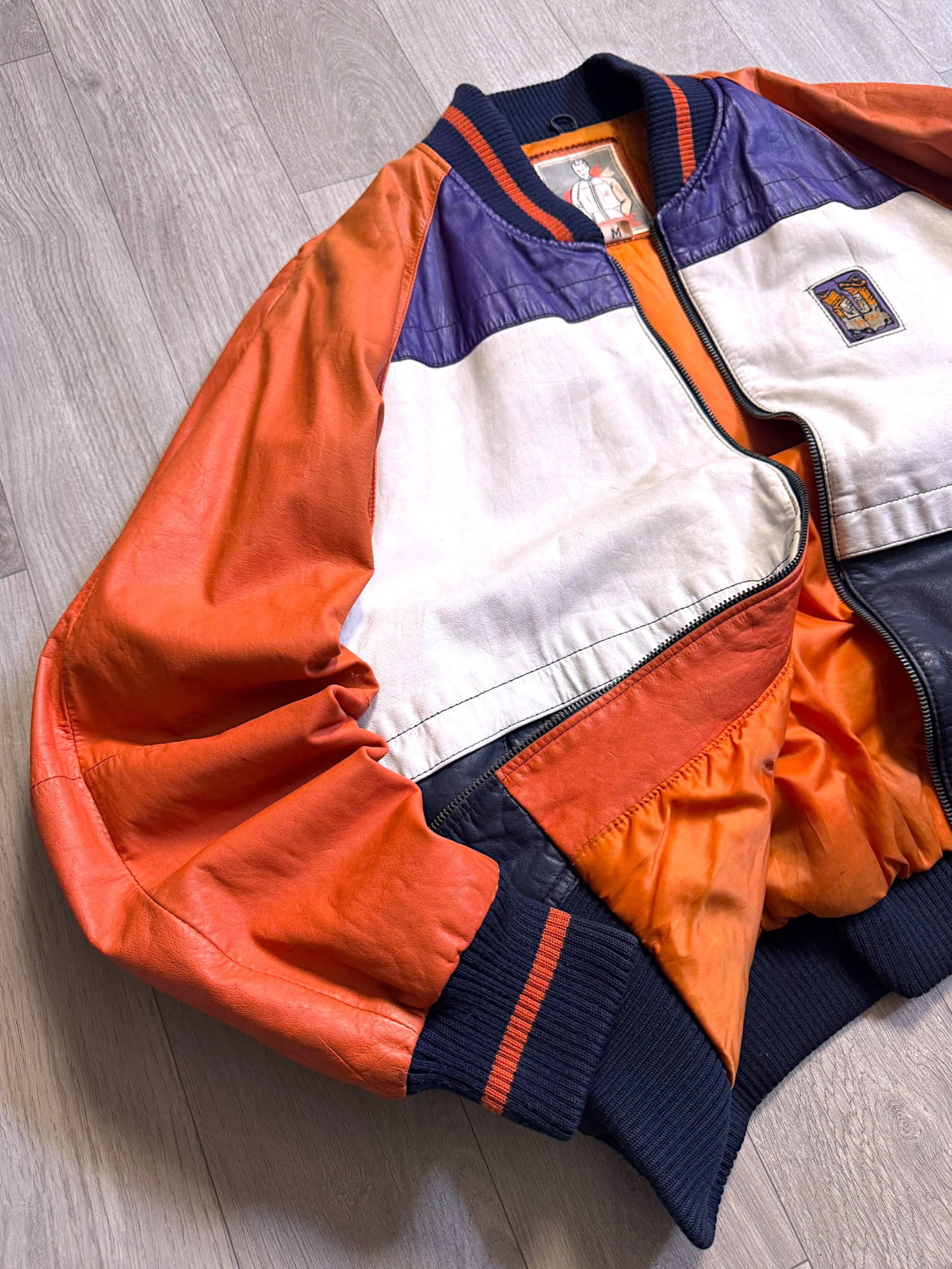 JEKEL LEATHER VARSITY ASIATIC JACKET