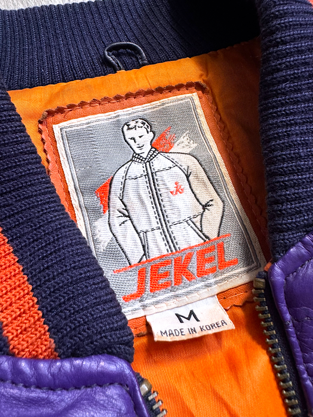 JEKEL LEATHER VARSITY ASIATIC JACKET