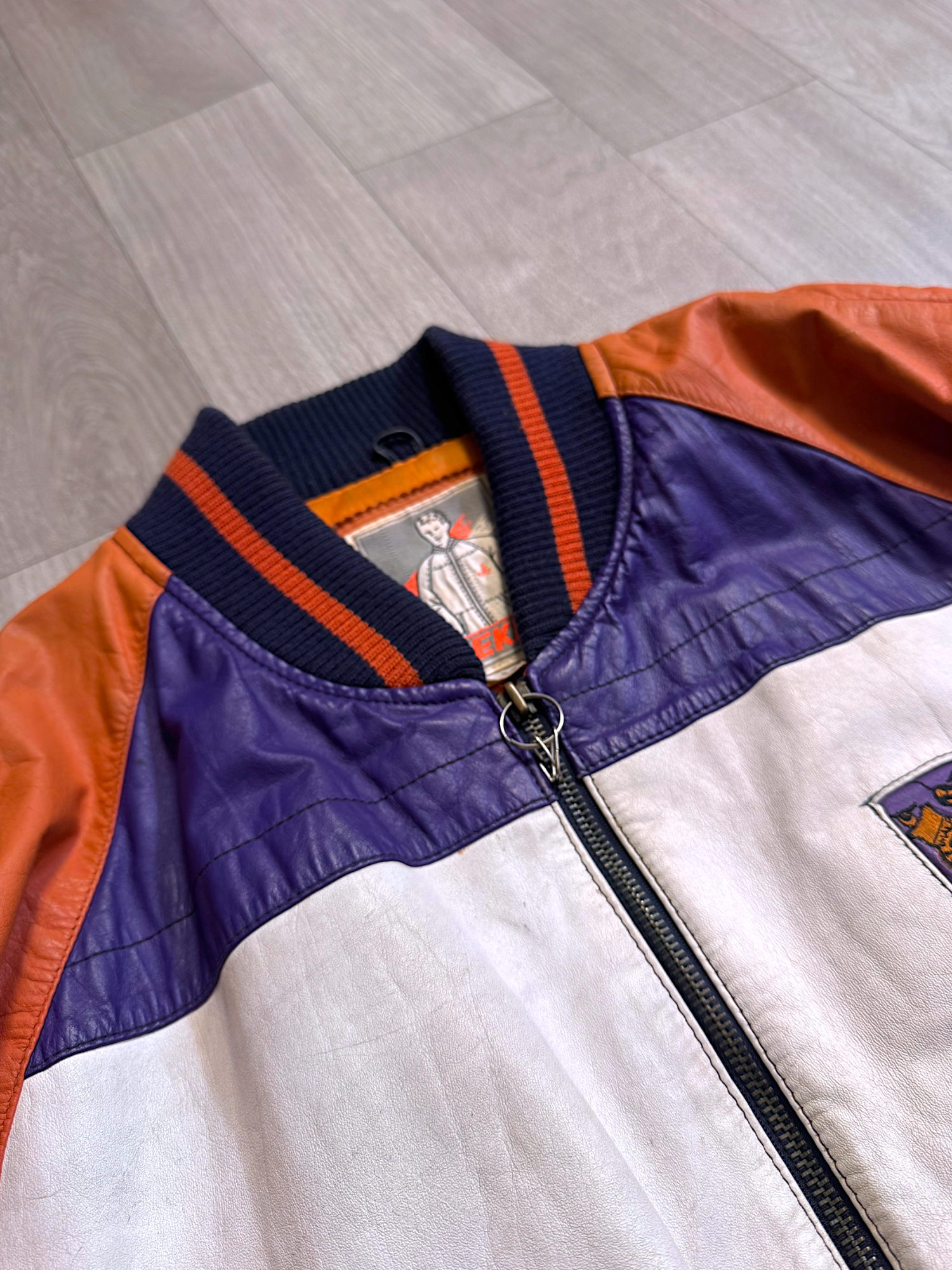 JEKEL LEATHER VARSITY ASIATIC JACKET