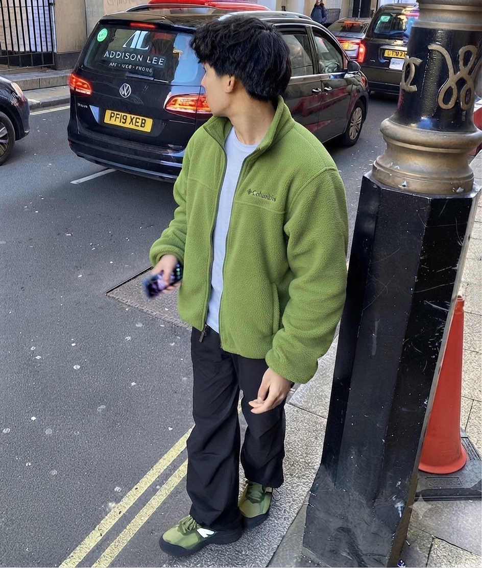 COLUMBIA GREEN FLEECE JACKET