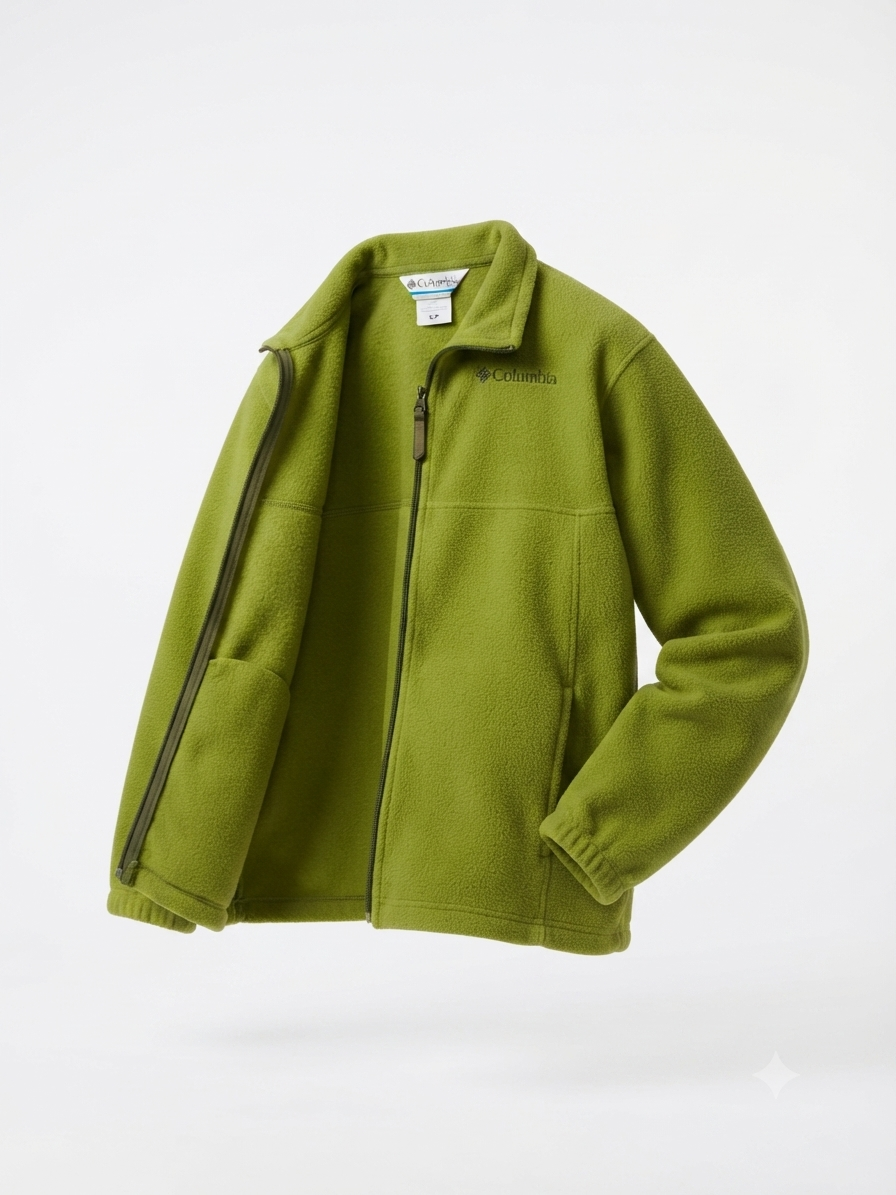 COLUMBIA GREEN FLEECE JACKET