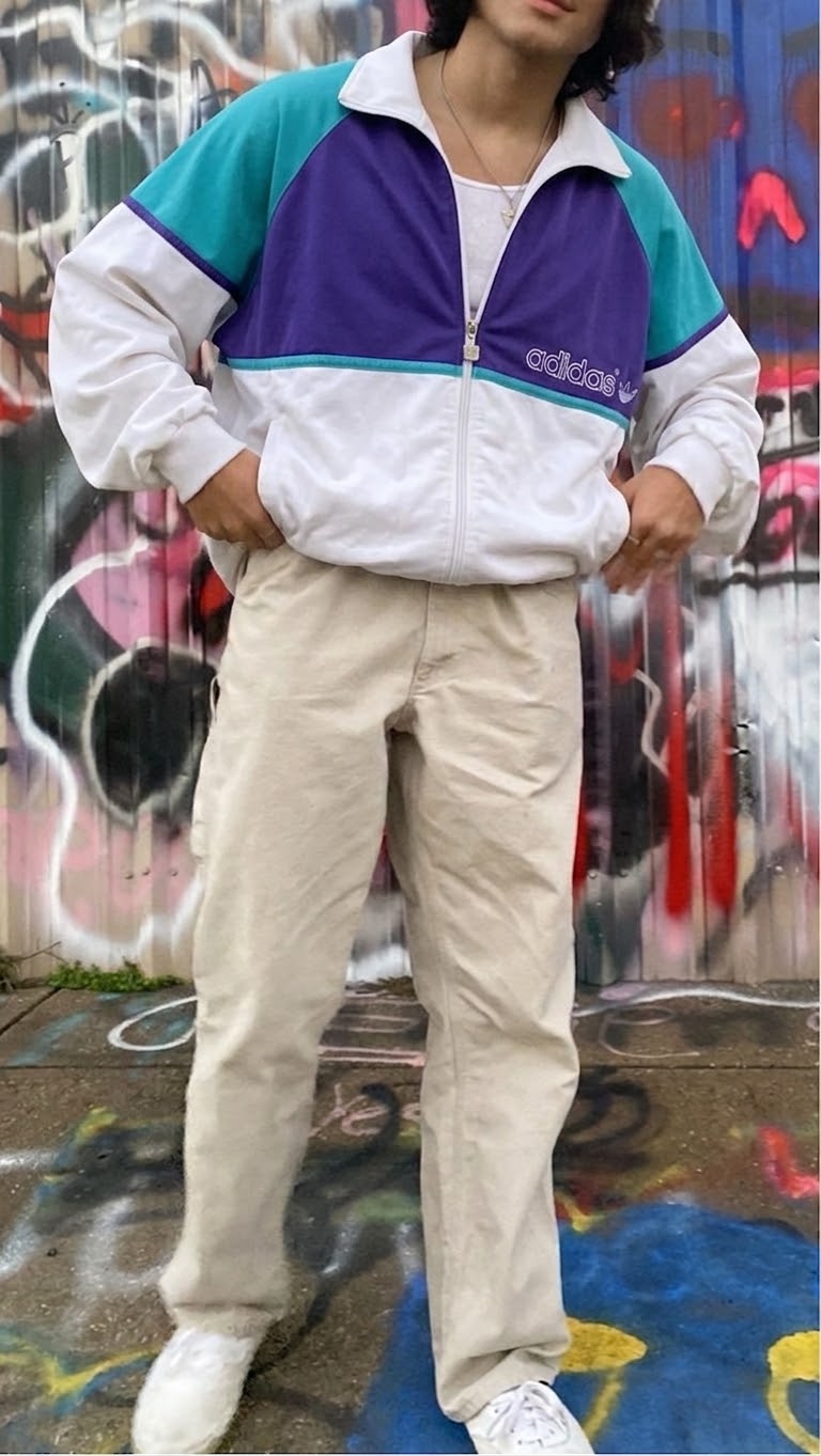 ADIDAS VTG LOGO TRACK JACKET (M/L)