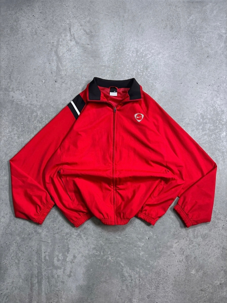 NIKE BIG LOGO RED TRACK JACKET (L)